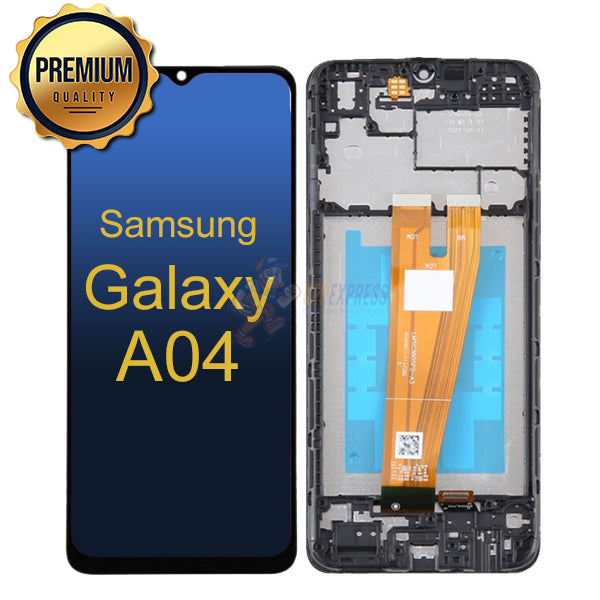 Samsung Galaxy A04 - LCD Touch Screen Digitizer Assembly With Frame - Black