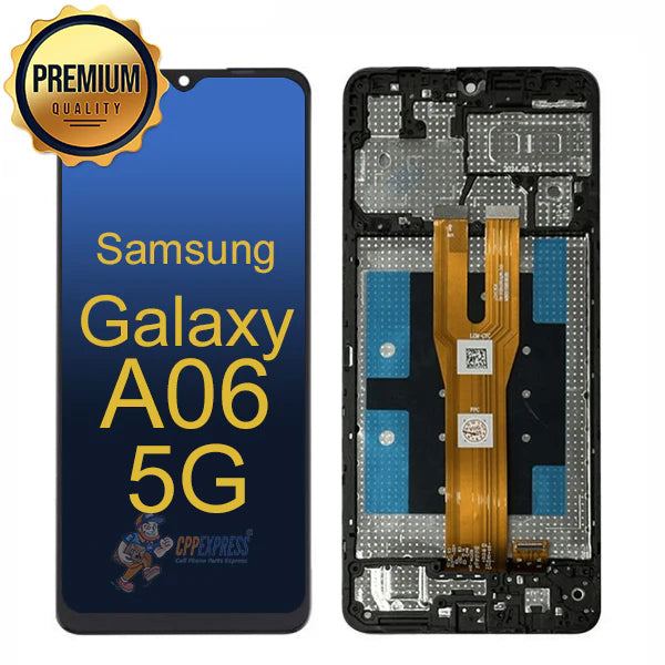 Samsung Galaxy A06 5G - LCD Touch Screen Digitizer Assembly With Frame - Black