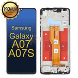 Samsung Galaxy A07 / A07S LCD Touch Screen Digitizer Assembly With Frame - Black
