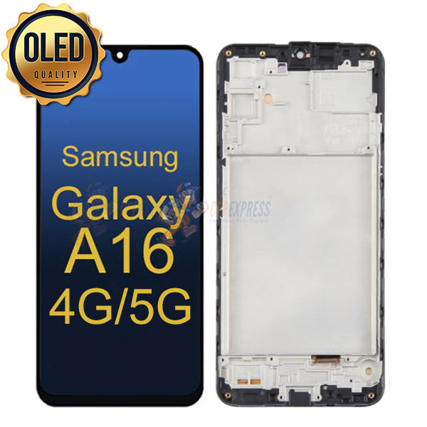 Samsung Galaxy A16 4G/5G - OLED Touch Screen Digitizer Assembly With Frame - Black