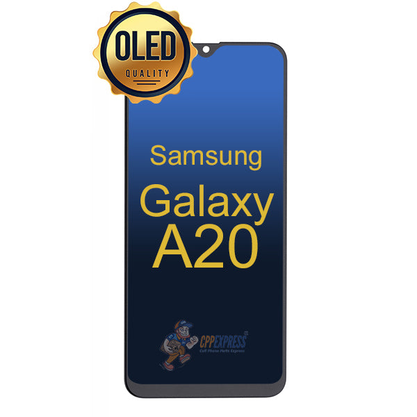 Samsung Galaxy A20 - OLED Display Touch Screen Digitizer & Assembly Without Frame - Black
