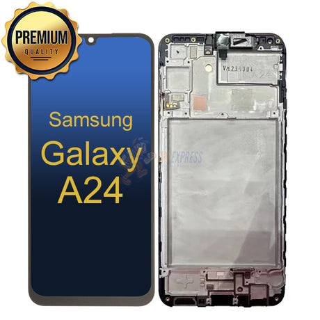 Samsung Galaxy A24 - LCD Touch Screen Digitizer Assembly With Frame - Black