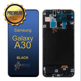 Samsung Galaxy A30 - LCD Touch Screen Digitizer Assembly With Frame - Black