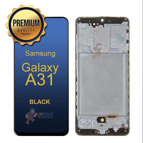 Samsung Galaxy A31 - LCD Touch Screen Digitizer Assembly With Frame - Black