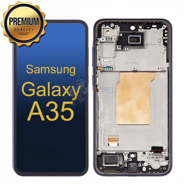 Samsung Galaxy A35 - LCD Touch Screen Digitizer Assembly With Frame - Black