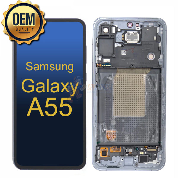 Samsung Galaxy A55 - LCD Touch Screen Digitizer Assembly With Frame - Black