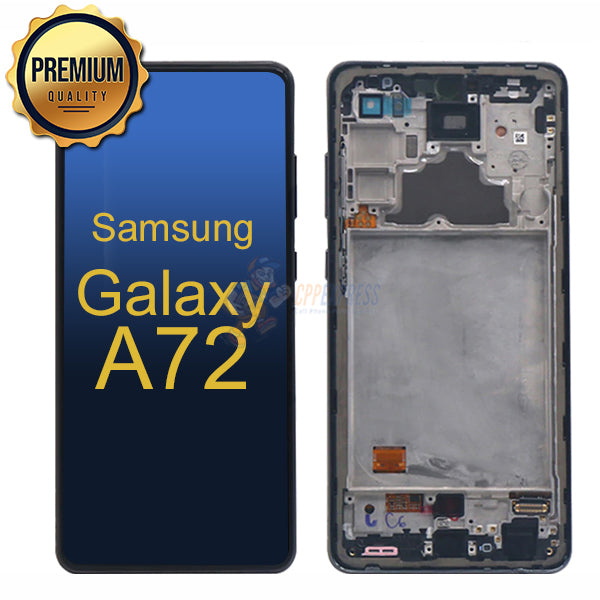 Samsung Galaxy A72 - LCD Touch Screen Digitizer Assembly With Frame - Black