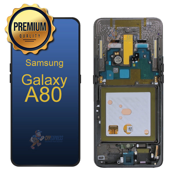 Samsung Galaxy A80 (A805 / 2019)- LCD Screen Digitizer Assembly With Frame - Black