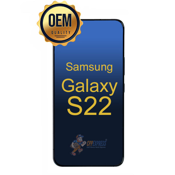 Samsung Galaxy S22 – OEM LCD Touch Screen Digitizer Assembly with Frame Replacement – Black