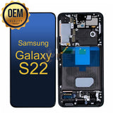 Samsung Galaxy S22 – OEM LCD Touch Screen Digitizer Assembly with Frame Replacement – Black