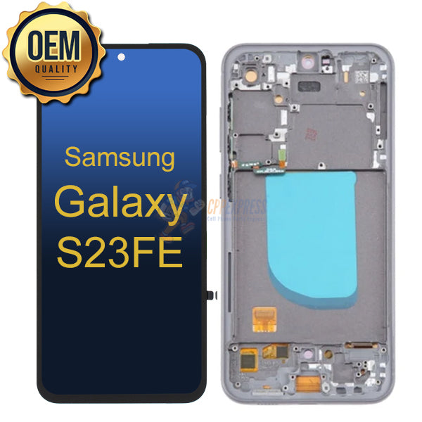 Samsung Galaxy S23 FE LCD Touch Screen Digitizer Assembly With Frame Black