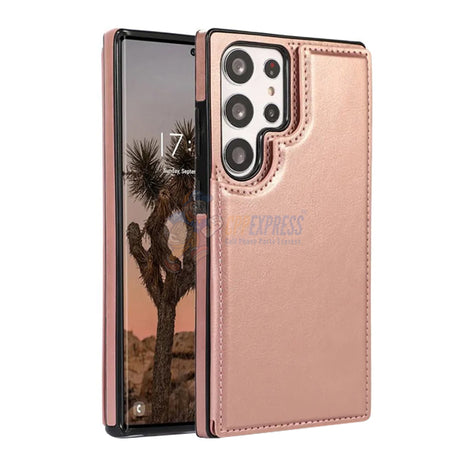 Samsung Galaxy S24 Ultra Back Flip Wallet Leather ShockProof Case Cover