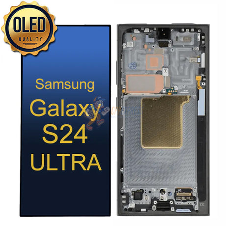 Samsung Galaxy S24 Ultra OLED Display Touch Screen Digitizer Assembly with Frame