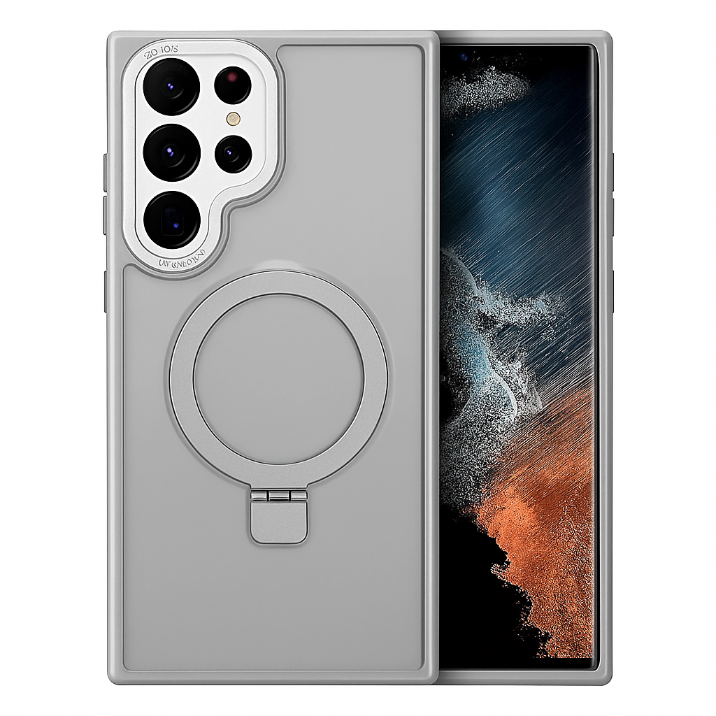 Samsung Galaxy S24 Ultra Shockproof Magnetic Case With Invisible Stand Holder