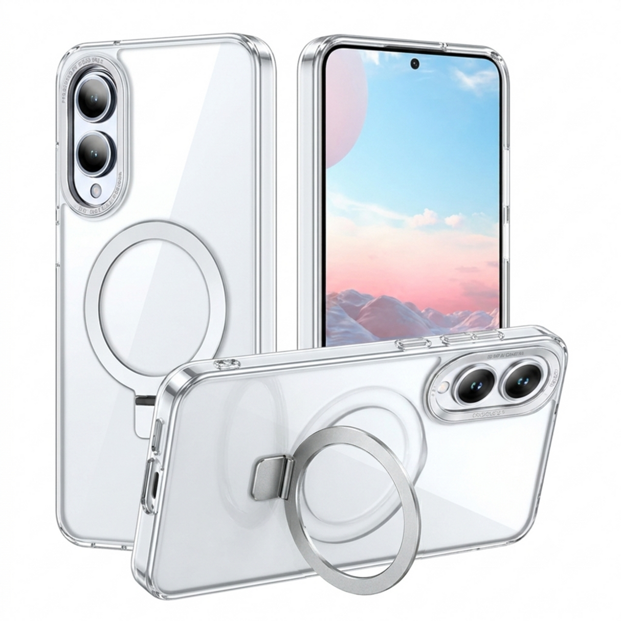 Samsung Galaxy S25 Edge Shockproof Magnetic Case With Stand Holder