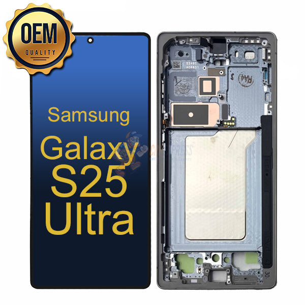 Samsung Galaxy S25 Ultra - OEM LCD Touch Screen Digitizer Assembly With Frame