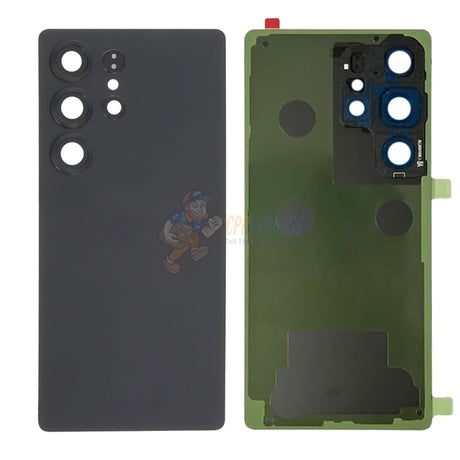 Samsung Galaxy S25 Ultra Battery Door Back Glass with Camera Lens Cover - Titanium Black