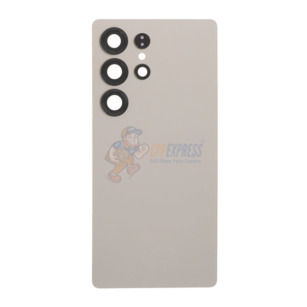 Samsung Galaxy S25 Ultra Battery Door Back Glass with Camera Lens Cover - Titanium Grey