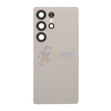 Samsung Galaxy S25 Ultra Battery Door Back Glass with Camera Lens Cover - Titanium Grey