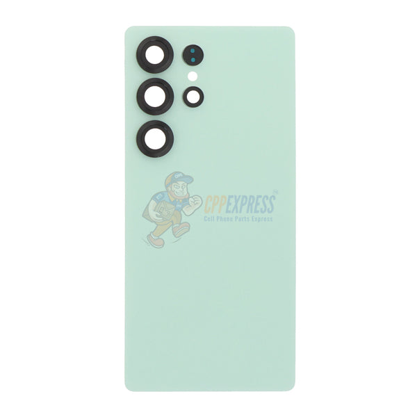 Samsung Galaxy S25 Ultra Battery Door Back Glass with Camera Lens Cover - Titanium Jade Green