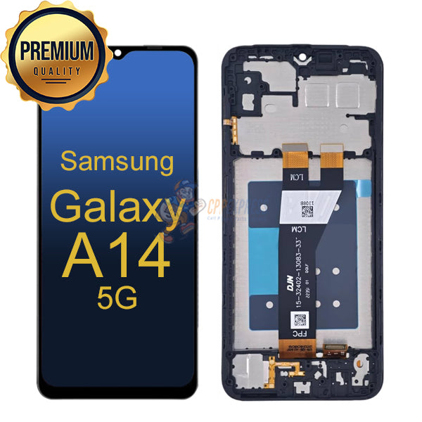 Samsung Galaxy A14 5G - LCD Touch Screen Digitizer Assembly With Frame - Black