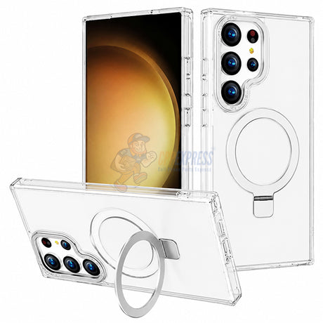 Samsung Galaxy S23 Ultra Shockproof Magnetic Case With Invisible Stand Holder
