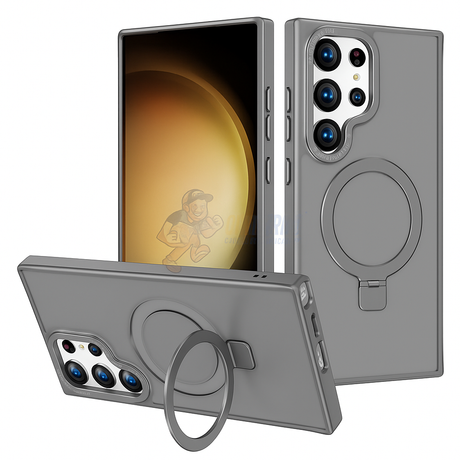 Samsung Galaxy S23 Ultra Shockproof Magnetic Case With Invisible Stand Holder