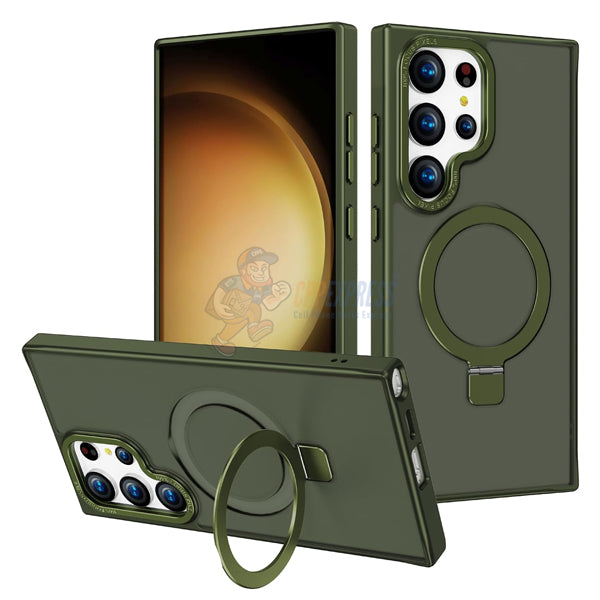 Samsung Galaxy S23 Ultra Shockproof Magnetic Case With Invisible Stand Holder