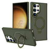 Samsung Galaxy S23 Ultra Shockproof Magnetic Case With Invisible Stand Holder