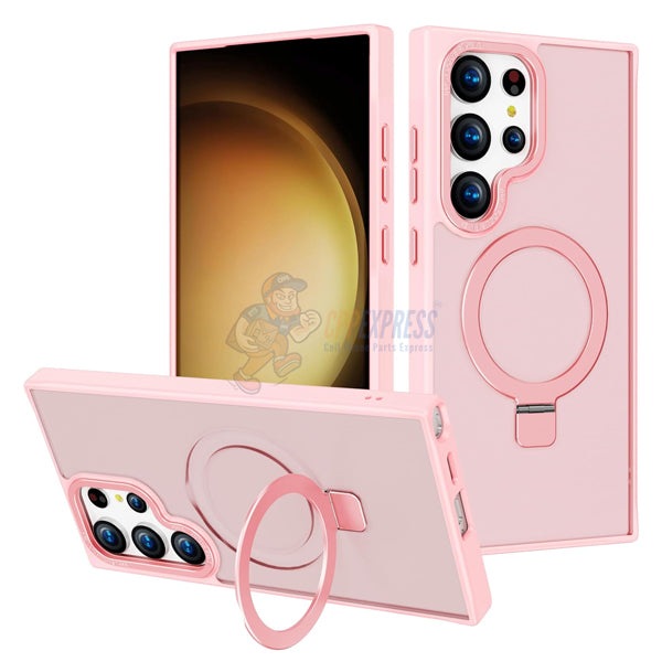 Samsung Galaxy S23 Ultra Shockproof Magnetic Case With Invisible Stand Holder