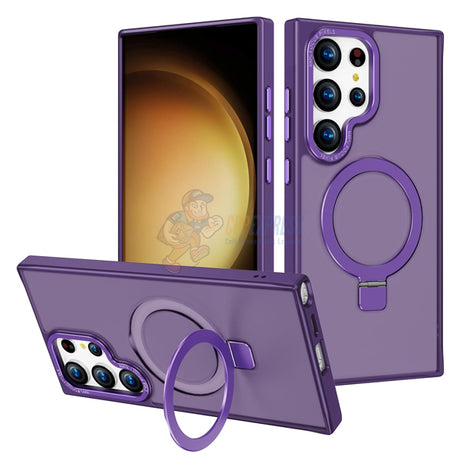 Samsung Galaxy S23 Ultra Shockproof Magnetic Case With Invisible Stand Holder