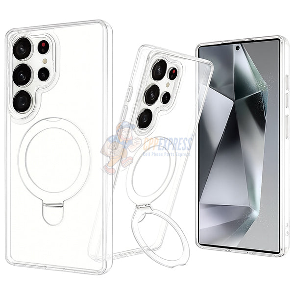 Samsung Galaxy S25 Ultra Shockproof Magnetic Case With Invisible Stand Holder