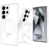 Samsung Galaxy S25 Ultra Shockproof Magnetic Case With Invisible Stand Holder