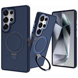 Samsung Galaxy S25 Ultra Shockproof Magnetic Case With Invisible Stand Holder