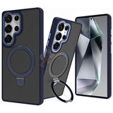 Samsung Galaxy S25 Ultra Shockproof Magnetic Case With Invisible Stand Holder