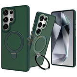 Samsung Galaxy S25 Ultra Shockproof Magnetic Case With Invisible Stand Holder