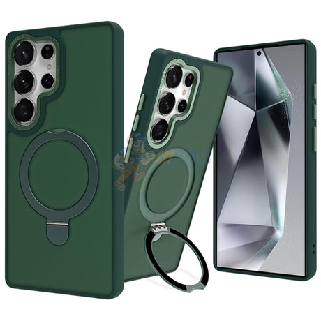 Samsung Galaxy S25 Ultra Shockproof Magnetic Case With Invisible Stand Holder