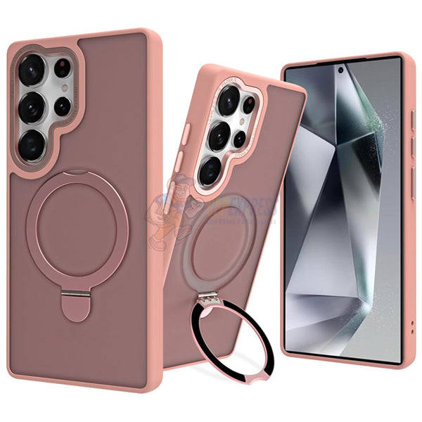 Samsung Galaxy S25 Ultra Shockproof Magnetic Case With Invisible Stand Holder