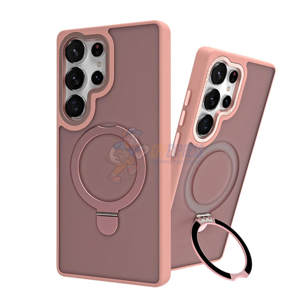 Samsung Galaxy S25 Ultra Shockproof Magnetic Case With Invisible Stand Holder