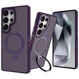 Samsung Galaxy S25 Ultra Shockproof Magnetic Case With Invisible Stand Holder