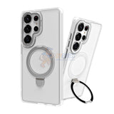 Samsung Galaxy S25 Ultra Shockproof Magnetic Case With Invisible Stand Holder