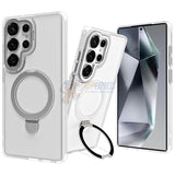 Samsung Galaxy S25 Ultra Shockproof Magnetic Case With Invisible Stand Holder