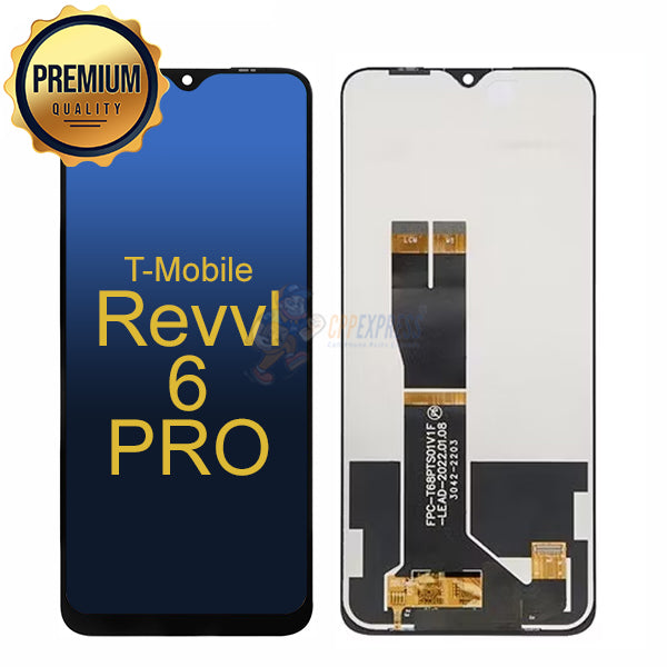 T-Mobile Revvl 6 Pro LCD Touch Screen Digitizer Assembly Without Frame - Black