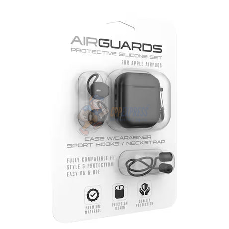 Tzumi AirGuards Protective Silicone Case Cover for AirPods 1st 2nd Gen