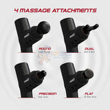 Tzumi PROFIT Percussion Muscle Massager gun with 4 attachments