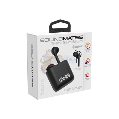 Tzumi 5762 Soundmates Wireless Stereo Earbuds Black