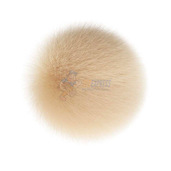 Tzumi Nuckees Trends Fuzzy Pom Magnetic Phone Grip and Stand Beige