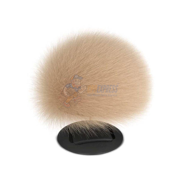 Tzumi Nuckees Trends Fuzzy Pom Magnetic Phone Grip and Stand Beige