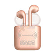 Tzumi Soundmates Bluetooth Wireless Charging Stereo Earbuds with Portable Case Rose Gold