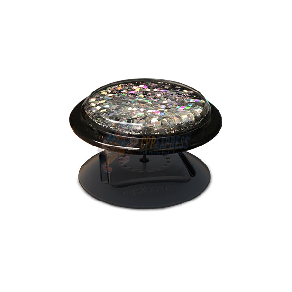 Tzumi Nuckees Trends Magnetic Phone Grip and Stand Midnight Diamond Liquid Glitter